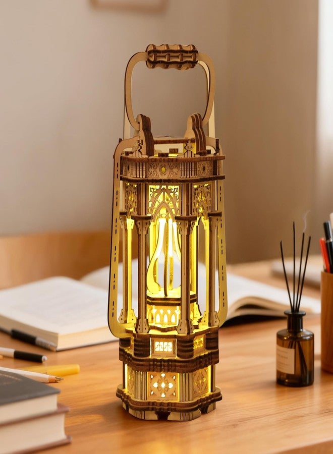 Foyucool 3D Wooden Puzzle for Adults, DIY Lantern Model Kit, Creative Assembly Model Building Kits to Build for Adults and Teens, DIY Assembly Puzzle, Woodcraft Kit for Christmas Day - Image 1